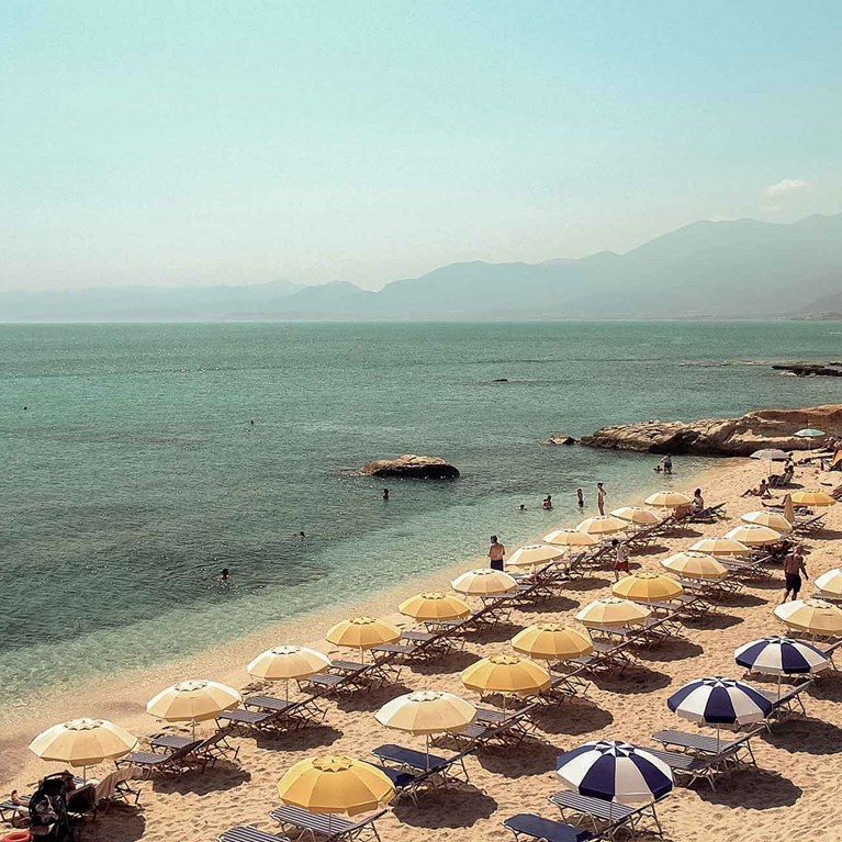 Beach scene of Cook's Club Hersoniss hotel Greece, View 1