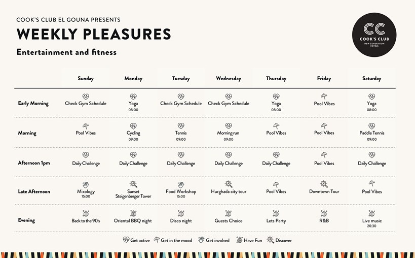 Weekly Pleasure Schedule Page 